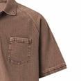 thumbnail image 6 of ZOYOEN Mens Polo Shirts with Pocket- Short Sleeve Vintage Summer Casual Business Shirts Brown Size S, 6 of 6