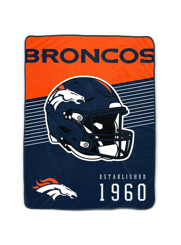 Denver Broncos 60" x 80" Helmet Stripes Royal Plush Blanket
