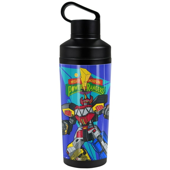 Power Rangers Official Megazord Power 18 oz Insulated Water Bottle, Leak Resistant, Vacuum Insulated Stainless Steel with 2-in-1 Loop Cap