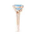 thumbnail image 3 of Angara Natural 2.2 Ct. Aquamarine Solitaire Ring in 14K Rose Gold for Women (Ring Size: 3.5), 3 of 10