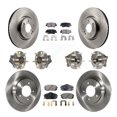 thumbnail image 1 of Transit Auto Front Rear Hub Bearing Assembly Disc Brake Rotor and Semi-Metallic Pad Kit (10Pc) for Car 2015 Hyundai Sonata GAS engine with Electric Parking Left Right Driver Passenger KBB-109035, 1 of 11