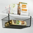 thumbnail image 6 of Black Under Shelf Basket,2 Pack Slides Under Cabinet Storage Shelf Wire Baskets,Space Saving for Kitchen Counter Pantry Desk Bookshelf Cupboard by Casewin, 6 of 7
