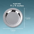 thumbnail image 5 of 48-Pack Metallic Silver Foil 9-Inch Disposable Paper Party Plates, 5 of 8
