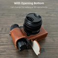 thumbnail image 5 of Portable Camera Protective Case Retro Style Camera Case Carry Bag Opening Bottom Design with Shoulder Strap Replacement for Fujifilm XS20/X-S20 Camera, 5 of 5