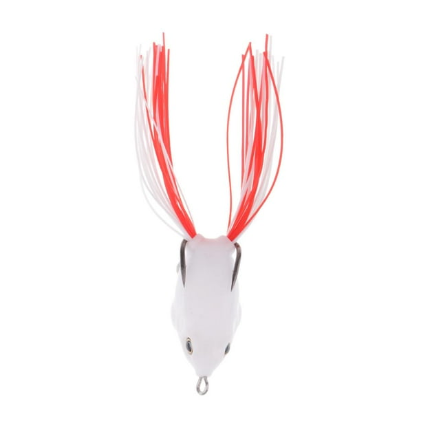 Topwater Frog Señuelo Señuelo Señuelo Suave Cebo Artificial Crankbaits Anzuelo Cebos Lindo Forma de Rana Acciones de Natación Realistas en El Agua Blanco Macarena Frog Fishing Lure