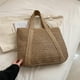 thumbnail image 4 of Bolsa de hombro para mujer Bolsa tejido a mano de gran capacidad con colgante de borla (Caqui) Tmvgtek Para Estrenar, 4 of 9