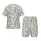 thumbnail image 1 of Balery Fairy Floral Conjunto de Pijama Infantil de Manga Corta con Estampado – Ropa de Dormir de Algodón Suave-4X-Large, 1 of 6