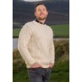 thumbnail image 4 of Aran Men's Irish Wool Traditional Sweater Cable Knitted Pullover Made in Ireland, 4 of 9
