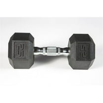 York Barbell 37009 York Premium Pvc Hex Dumbbell with Chrome Ergo Handle - 25 lbs