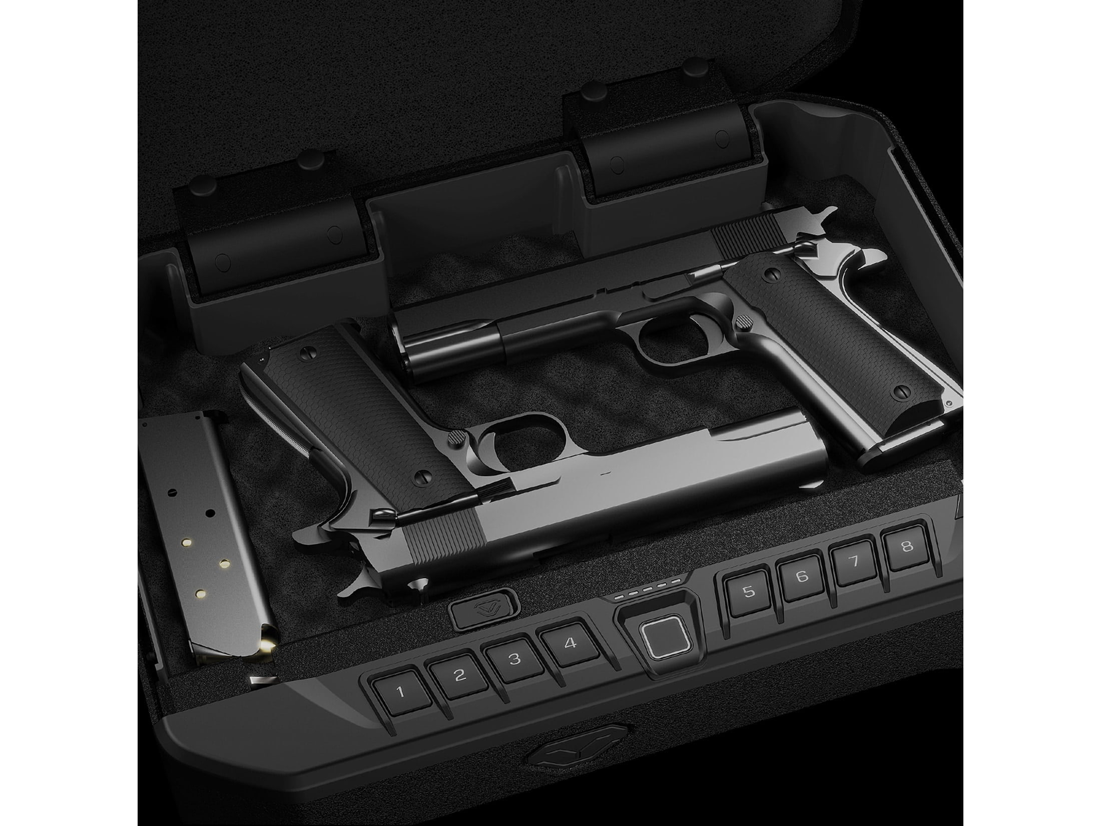 Vaultek® VT Series VTi Full-Size Quick Access Safe with Biometric Scanner, Rugged Construction, Auto-Open Lid, Mountable, & Anti-Theft Protection
