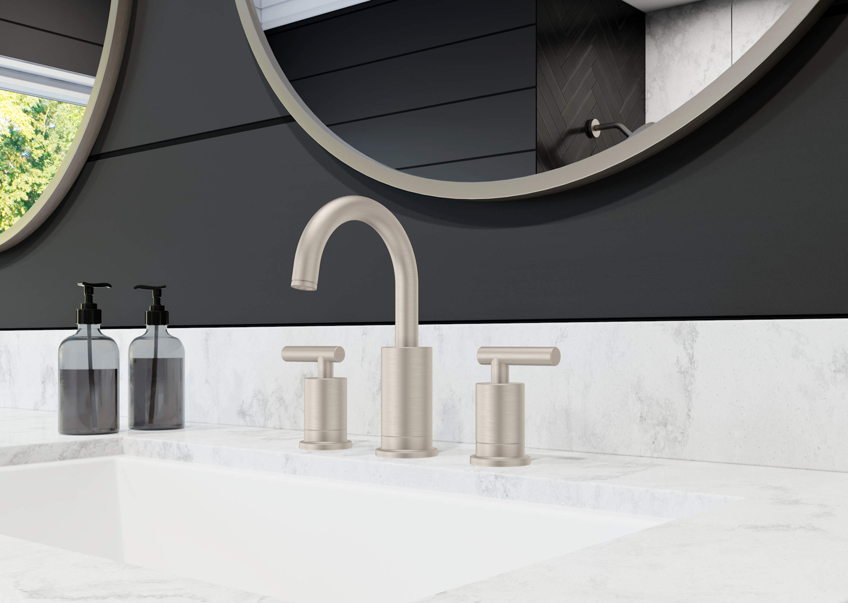 Pfister LG49-NCPK Contempra 1.2 GPM Widespread Bathroom Faucet - Nickel