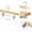 Natural, variant on Wooden Pants Hangers Wood Bottom Jeans Skirt Hanger with Clips Anti Rust Hook Pack of 10 (White)