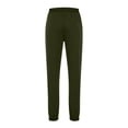 thumbnail image 4 of HOOMEUMY Men's Sweatpants Jogger Pants Elastic Waist Drawstring Loose Fit Comfortable Sports Trousers for Running Gym Workout Army Green L, 4 of 5