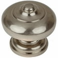 thumbnail image 1 of GlideRite 1-1/2 in. Round Ring Mushroom Cabinet Knob, Satin Nickel, Pack of 5, 1 of 5