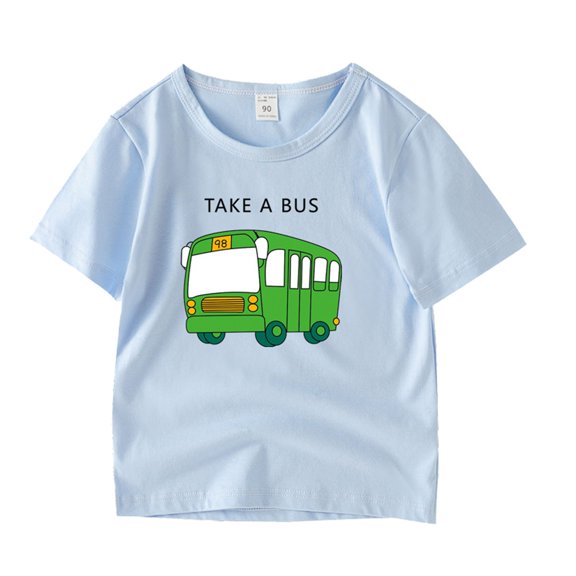 Boys Summer Shirts Size 7 Round Neck Letter Print Back To School Short Sleeve T-Shirt Casual Beach Shirt Preppy T-Shirts Infant To Big Kid