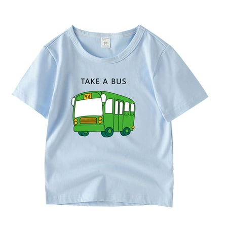 

HIBRO Summer Toddler Boys Girls Short Sleeve T Shirt Tops Cartoon Car Design For Baby Girl Babies Kids Cotton T Shirt Toddler Long Sleeve T Shirts 4t