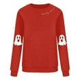 thumbnail image 4 of Aueoeo Halloween Fashion Long Sleeve Round Neck T-Shirt For Women Funny Graphic Printing Loose Fits Blouse Hoodless Sweatshirts Top, 4 of 4