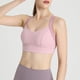 thumbnail image 3 of Sujetador con hebilla de yoga, chaleco de fitness, copa fija, almohadilla para el pecho, ropa interior deportiva informal integrada a prueba de golpes de alta resistencia para mujer, 3 of 5