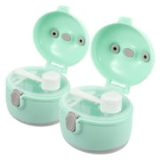 2 Pcs Milk Powder Box Baby 10.00X10.00X9.00CM Light Green