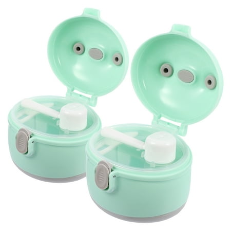 2 Pcs Milk Powder Box Baby 10.00X10.00X9.00CM Light Green