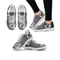 thumbnail image 1 of Chaussures Plates Dégradées Rouges pour Femmes Imprimé Patte Cœur Chaussures de Course Jogging Printemps/automne Espadrilles Décontractées, 1 of 5