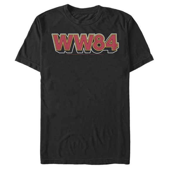 Men's Wonder Woman 1984 WW84 Logo  Graphic Tee Black 2X Large