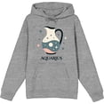thumbnail image 4 of Aquarius Zodiac Pitcher With Water Adult Heather Gray Long Sleeve Hoodie-Medium, 4 of 6
