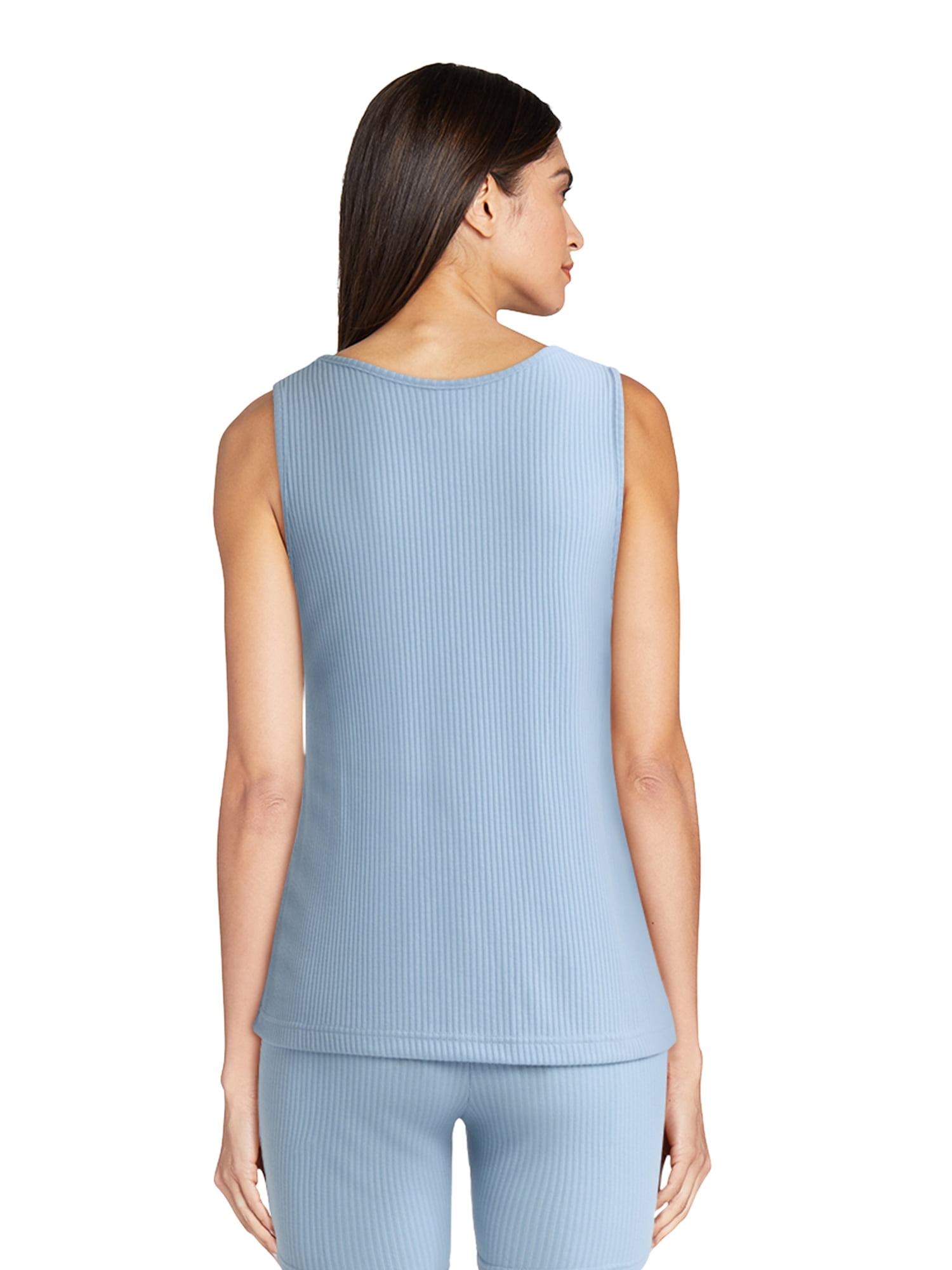 Lissome Women's and Women’s Plus Hacci Knit Ribbed Tank Top and Bike Shorts Lounge Set, 2-Piece, Sizes S-4X