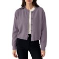 thumbnail image 4 of Women's Long Sleeve Button Down Cropped Knit Cardigan,Casual Short Sweater Jacket, 4 of 6