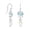 Blue Topaz Pearl Drop, variant on LeCalla 925 Sterling Silver Drop Dangle Earrings for Women | Blue Topaz and Pearl Dangle Earring