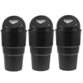 thumbnail image 1 of MasteelfCA 3Pcs Useful Car Trash Storage Cans Car Storage Boxes Garbage Cans (Black), 1 of 7
