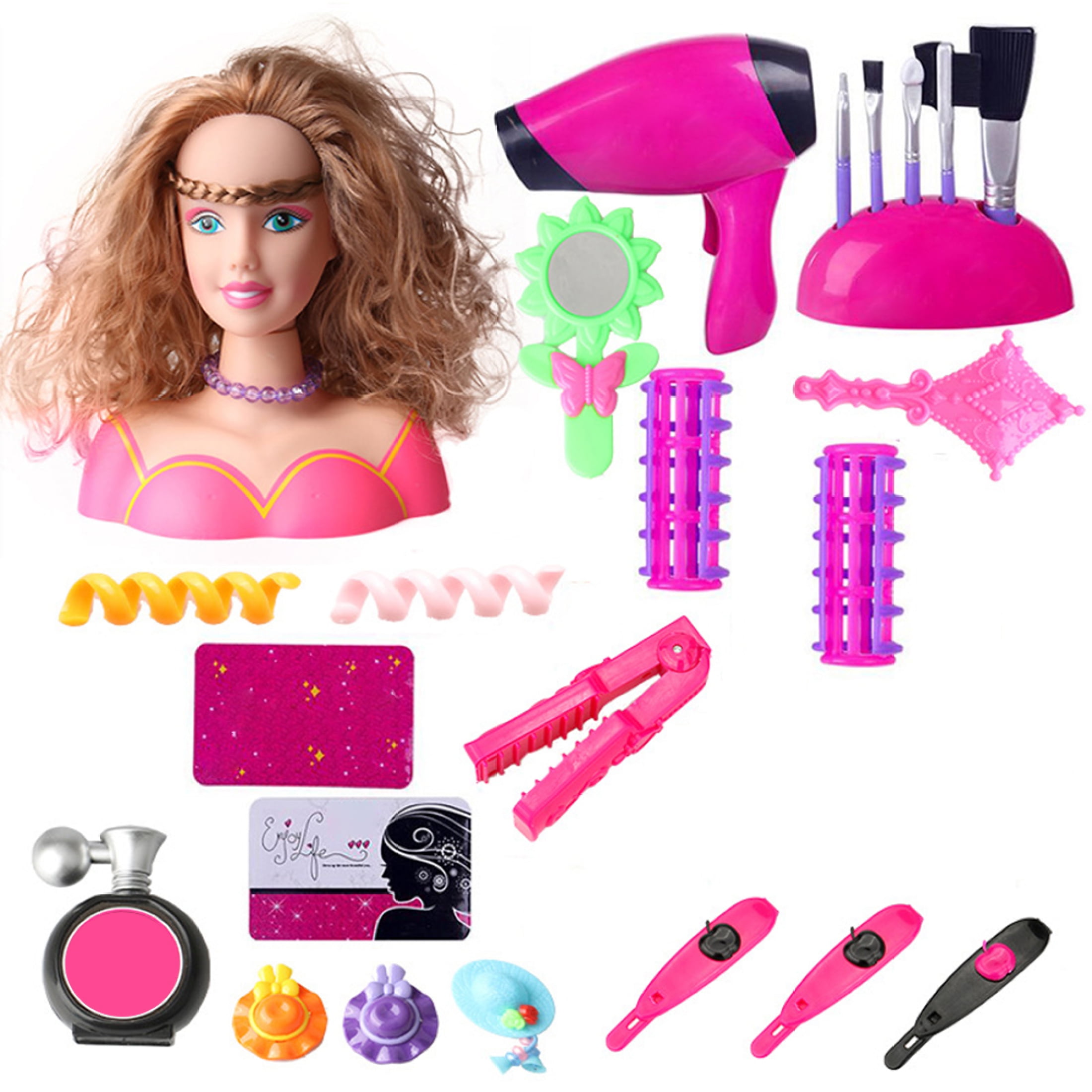  My Doll; 100% Human Hair Styling Head Doll Toy + Stand (Toffee)  : Toys & Games