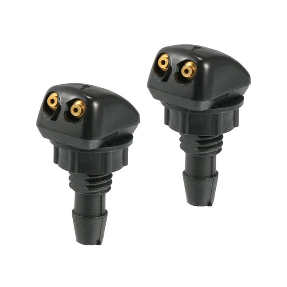 Unique Bargains 2 Pcs Universal Windshield Washer Nozzle Windshield Sprayer Nozzle Black