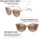 thumbnail image 2 of VeBrellen - Gafas de sol polarizadas para mujer, protección UV, marco transparente MFZFUKR WMZL-1010-3, 2 of 6