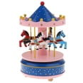 thumbnail image 2 of Caja de Música Carrusel Perfecl Musical de 4 Caballos Rosa Azul Rojo, 2 of 8