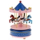 thumbnail image 2 of Bonita caja de música de madera con carrusel giratorio y mecanismo de cuerda, ideal como regalo para niños. Azul rosado, 2 of 9