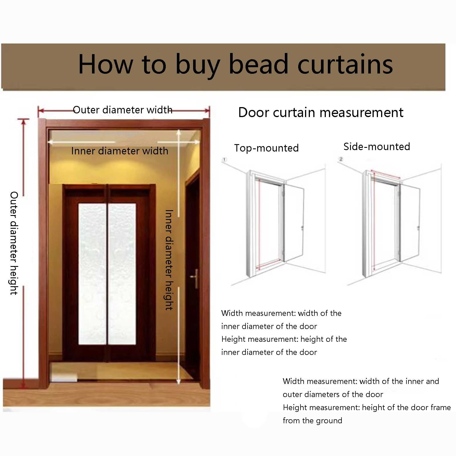 Bead Curtain, Door Curtain,Transparent Crystal Curtain, Hanging Bead Curtain,Wall Decoration and Room Divider,Garden DIY Decoration Ornament