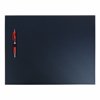 Black Leatherette 17 x 14 Conference Table Pad with Stitched Edging