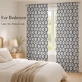 thumbnail image 3 of Flower Petal Sheer Curtains 84 Inch Length 2 Panels Set, Vintage Rustic Flowers Print Simple Gray Voile Window Treatment Rod Pocket Curtains Sheers Drapes for Bedroom/Living Room/Kitchen 52"x84"x2, 3 of 8