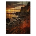 thumbnail image 3 of Designart "Vibrancy Along the Coastal Cliff" Coastal Print on Natural Pine Wood, 3 of 5