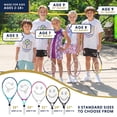 thumbnail image 2 of Kids Tennis Racket with Training Videos - 25 Inch Aluminum Youth Tennis Racket, Neoprene Handle - Junior Tennis Racket for Kids Age 5-12 - Childrens Tennis Rackets by Street Tennis Club, Navy Blue, 2 of 5
