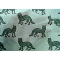 thumbnail image 4 of oneOone Cotton Silk Fabric Fox Block Printed Fabric 1 Yard 42 Inch Wide, 4 of 4
