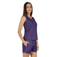 thumbnail image 2 of Bimba Solid 2 Pcs Nightwear Set For Women Sleeveless Shirt & Short Sleepwear, 2 of 6
