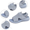 thumbnail image 5 of Rokment Womens Orthopedic Arch Support Walking Sandals Comfortable Stretchy Mesh Slip on Sock Memory Foam Driving Nursing Beach Summer Shoes for Plantar Fasciitis Grey Size 8.5, 5 of 7