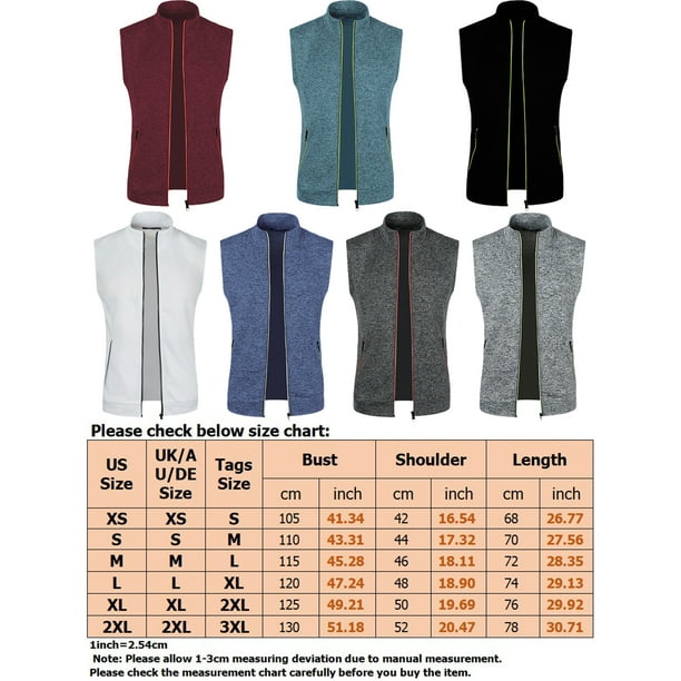 Fashnice Men Jacket Sleeveless Outwear Stand Collar Fleece Vest Casual Holiday Vests White S