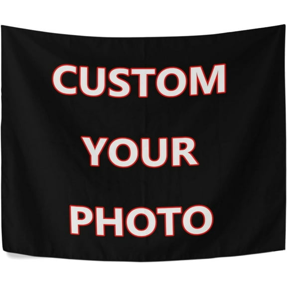 FREEAMG Custom Tapestries with Photo Wall Art Hanging Tapestry Personalized Tapestry Bedding Aesthetic Tapestries for Bedroom Living Room Dorm Home Wall Decor 60" x 51" Horizontal