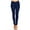 Navy, variant on Women's Mid-Rise Seagull Shaped Skinny Ponte Pants with Elastic Waistband