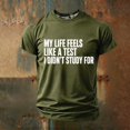 thumbnail image 3 of My Life Feels like A Test I Didn't Study for Graphic Tees Men Summer Short Sleeve Crewneck Funny Quote T Shirts, 3 of 4