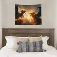thumbnail image 4 of Hirioo Castle Cool Fire Dragon Print Tapestry Lightweight Fabric for Bedroom Aesthetic Home Wall Dorm Décor Living Room Decor 29x37 Inch, 4 of 8