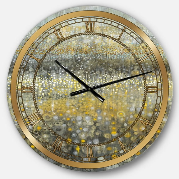 Designart 'Galm Abstract III' Glam wall clock
